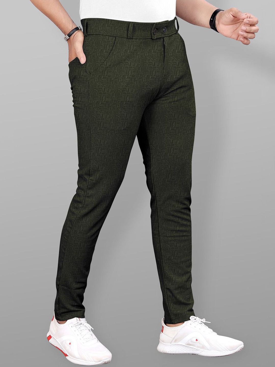 Moda Rapido Men Regular Fit Textured Tailored Trousers-image-36