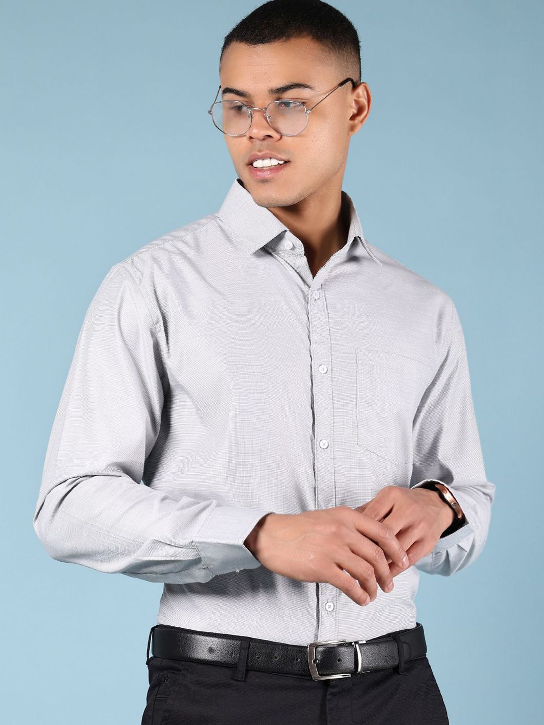 V-Mart Men Solid Spread Collar Formal Shirt-picture-14