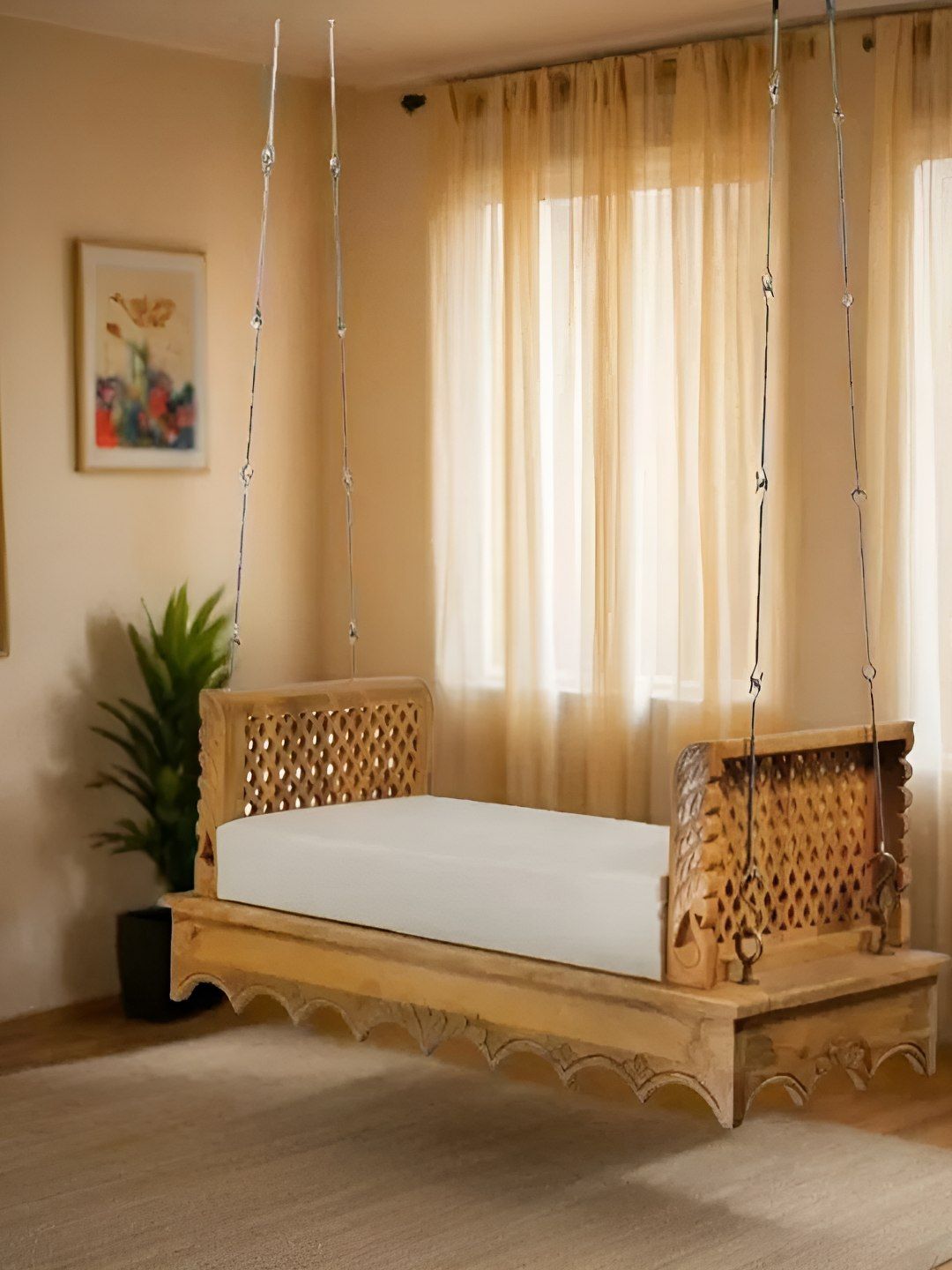 JAIRI TRADERS Brown Wooden Swings-picture-24