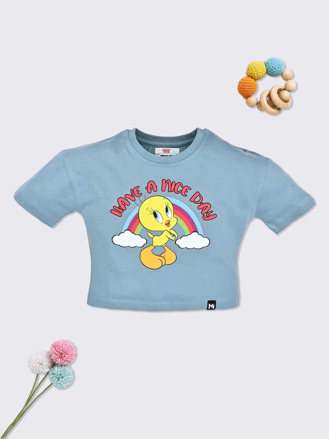 YK X Minute Mirth Girls Looney Tunes Printed T-shirt-picture-1