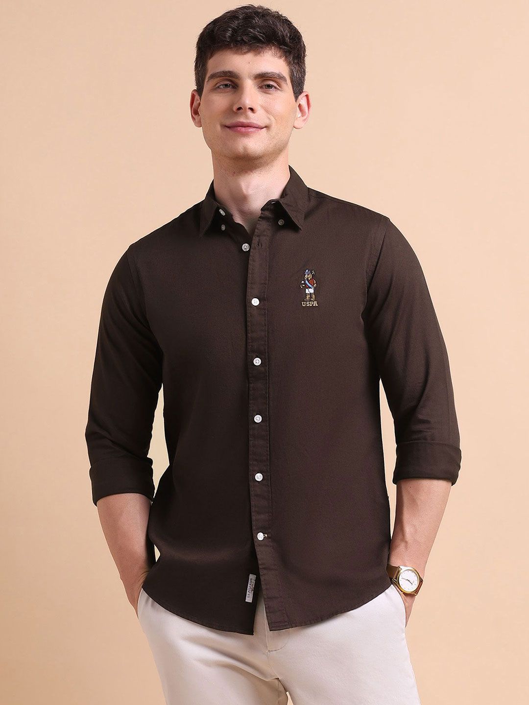 U.S. Polo Assn. Opaque Pure Cotton Classic Tailored Fit Casual Shirt-picture-14