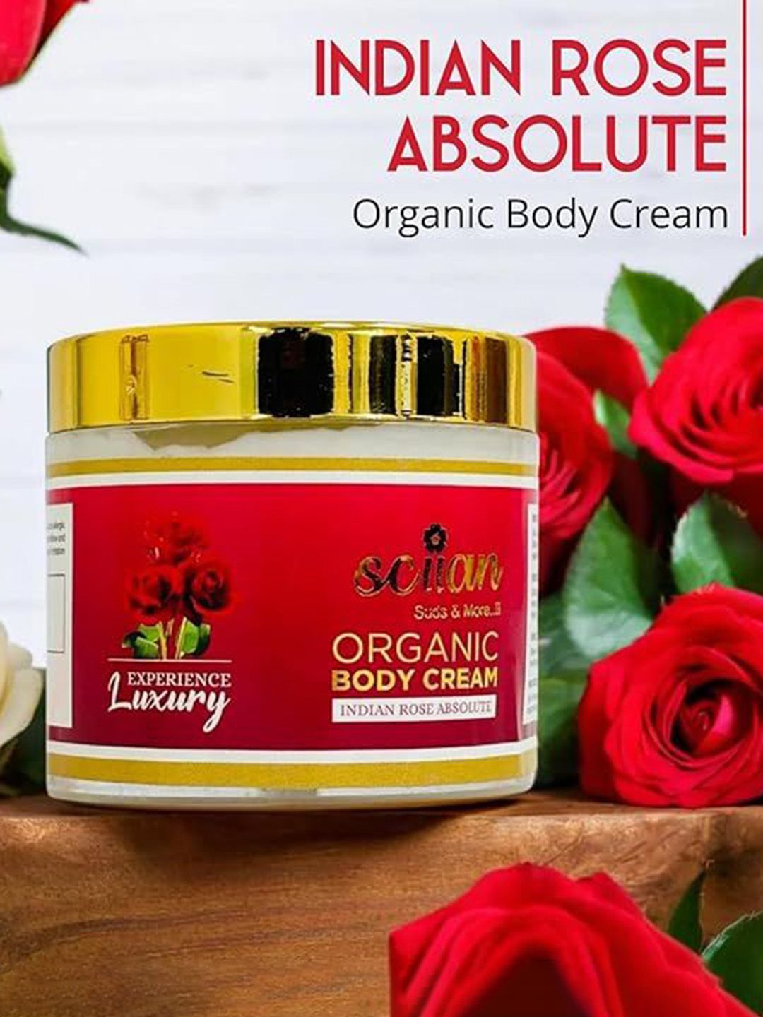SCIIAN Organic Rose Body Cream With Olive & Almond Oil - 100 g-image-44