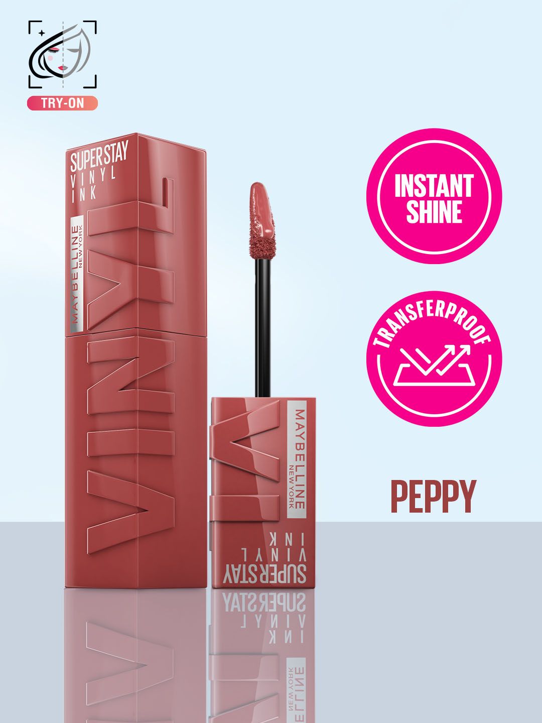 Maybelline New York Super Stay Vinyl Ink 16H Stay Liquid Lipstick 4.2 ml - Peppy-image-21