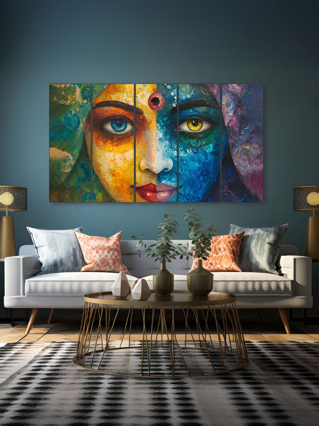 The Castle Decor Green & Brown 5 Pieces Wooden Religious Wooden Wall Art-picture-19