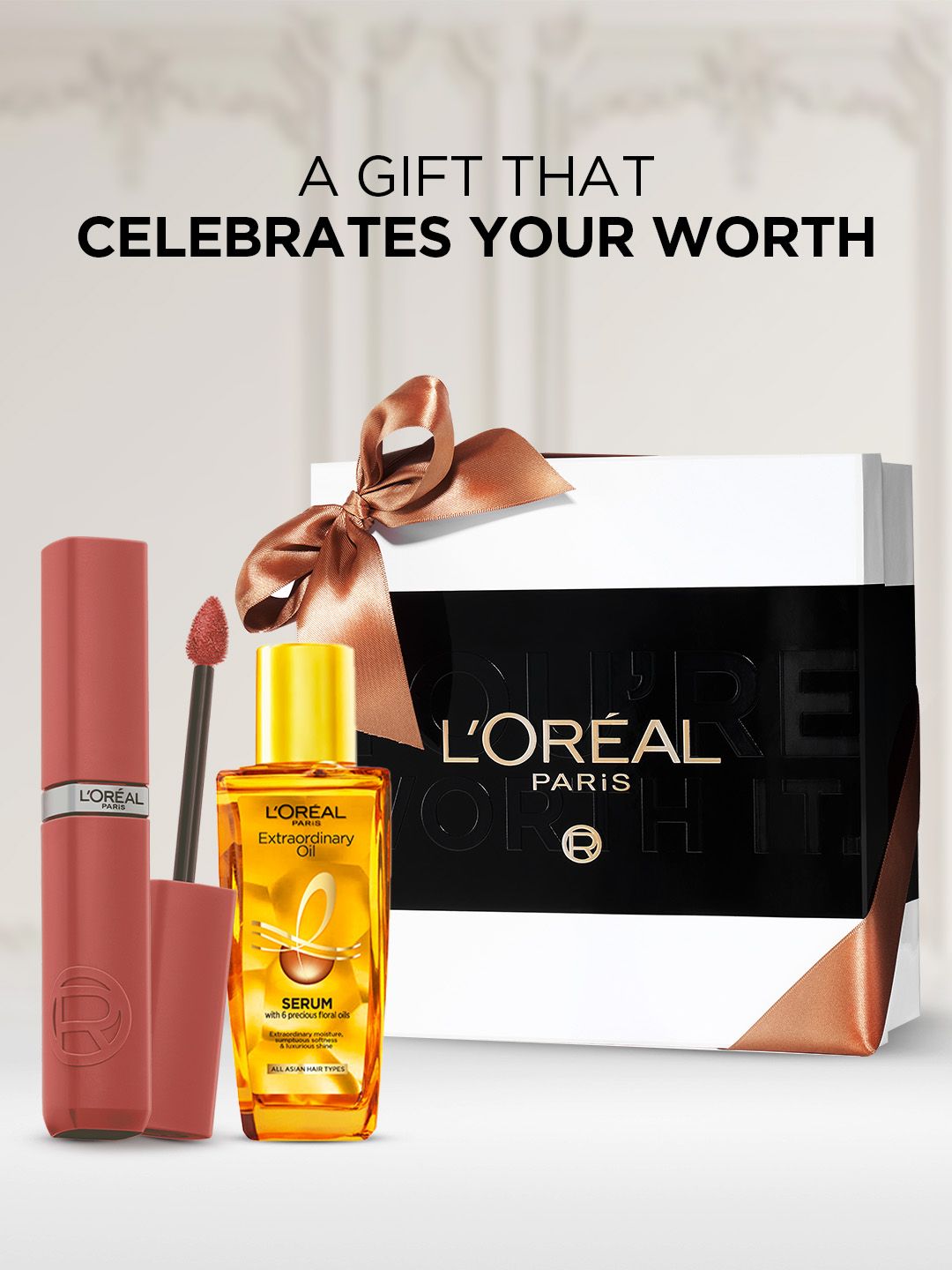 LOreal Paris You're Worth it Gift Box - Liquid Lipstick and Hair Serum-image-37