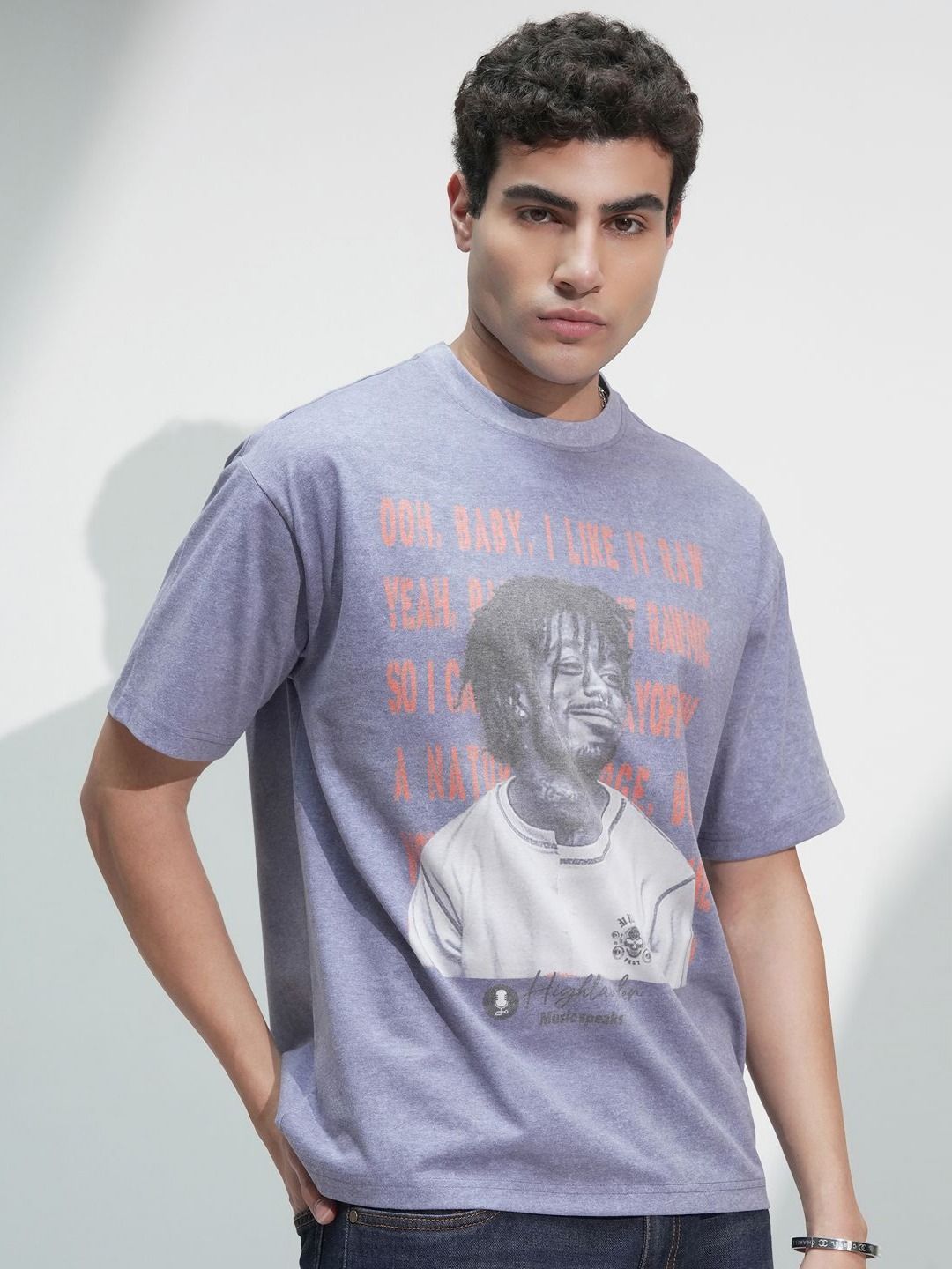 HIGHLANDER Men Graphic Printed Round Neck Relaxed Fit T-shirt-picture-38