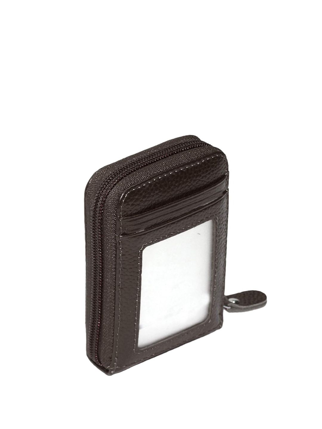SZN Men Solid Zip Detail Leather Card Holder-picture-49