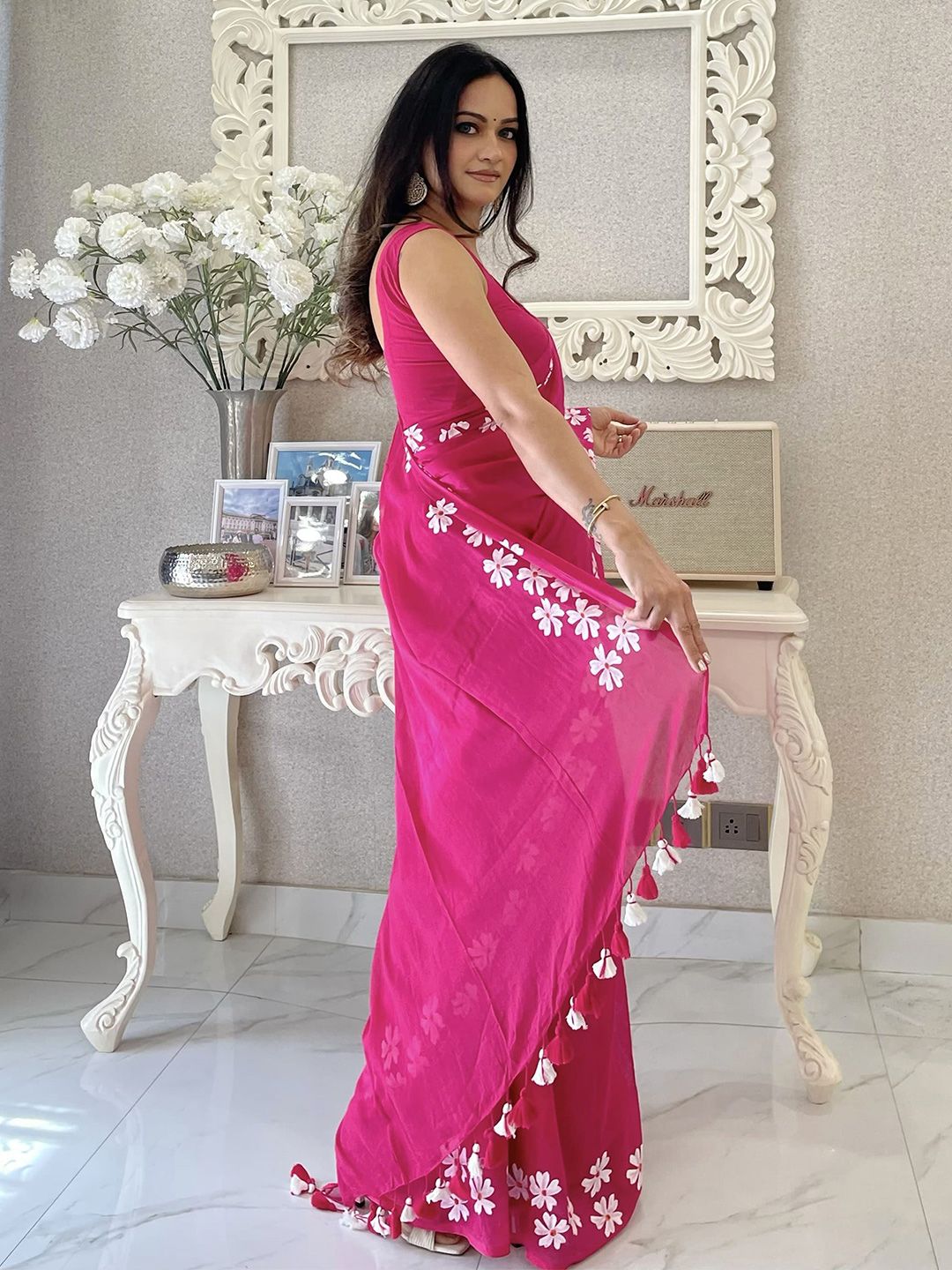 Anouk Floral Pure Cotton Saree