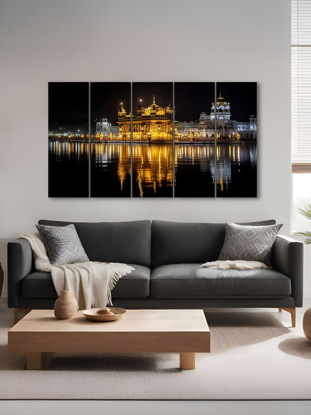 The Castle Decor Brown & Black 5 Pieces Wooden Wall Art-picture-37