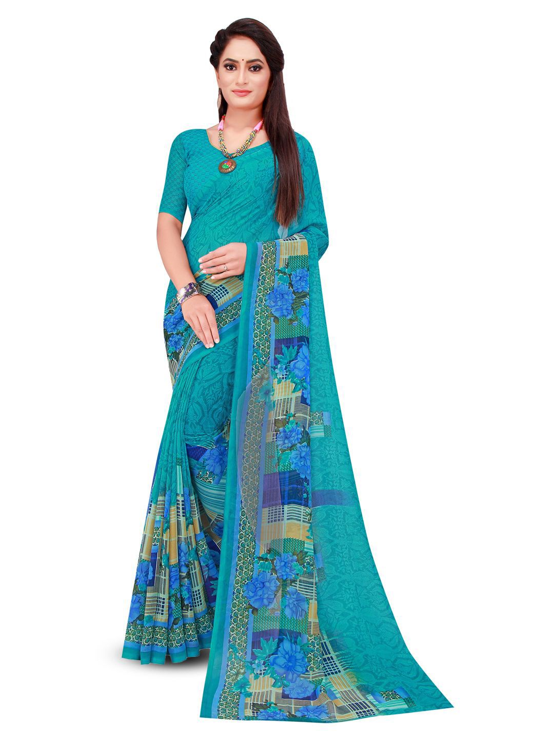 Moda Rapido Floral Pure Georgette Saree-picture-18