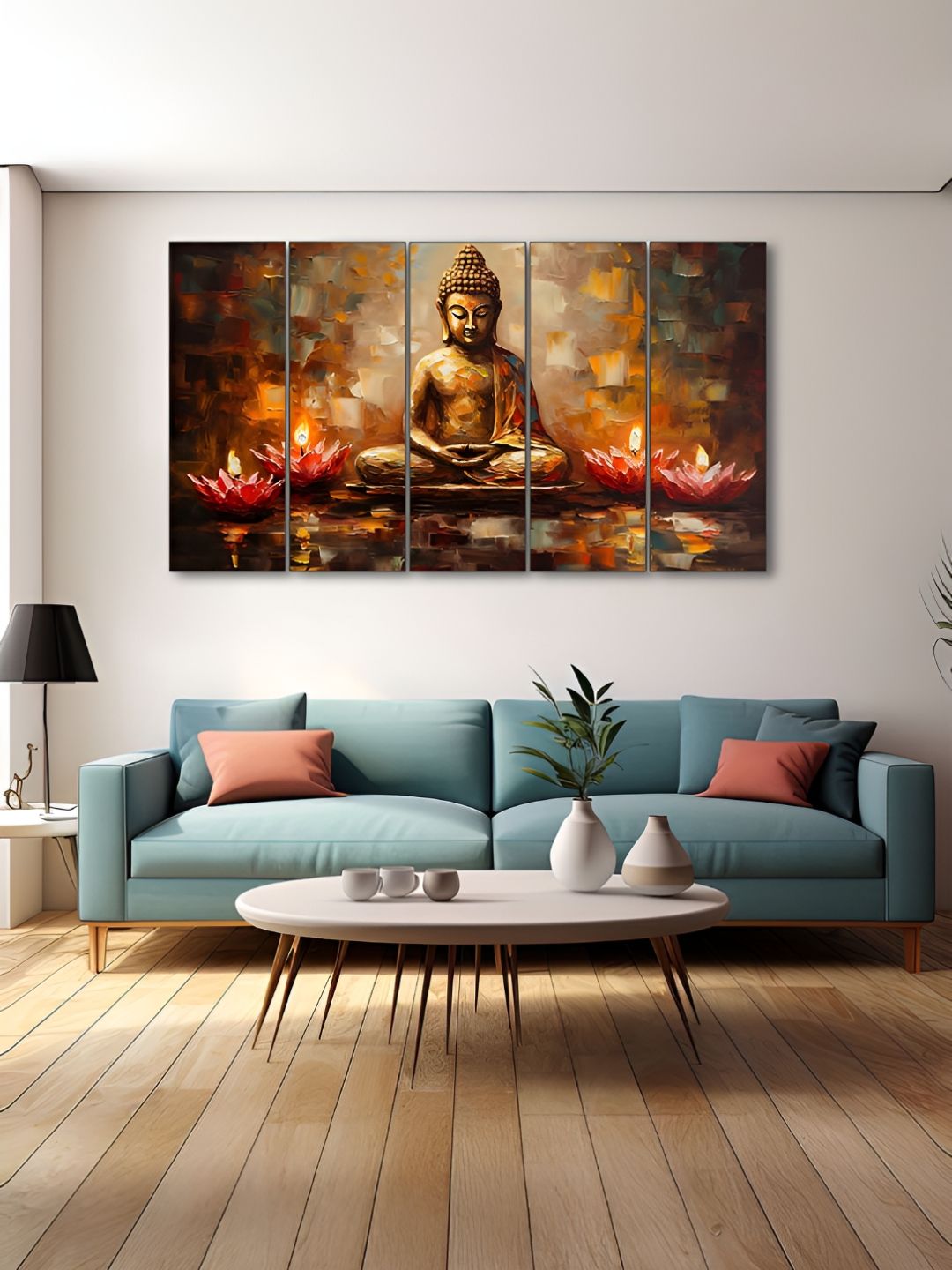 The Castle Decor Brown 5 Piece Wood Other Wall Paintings-picture-32