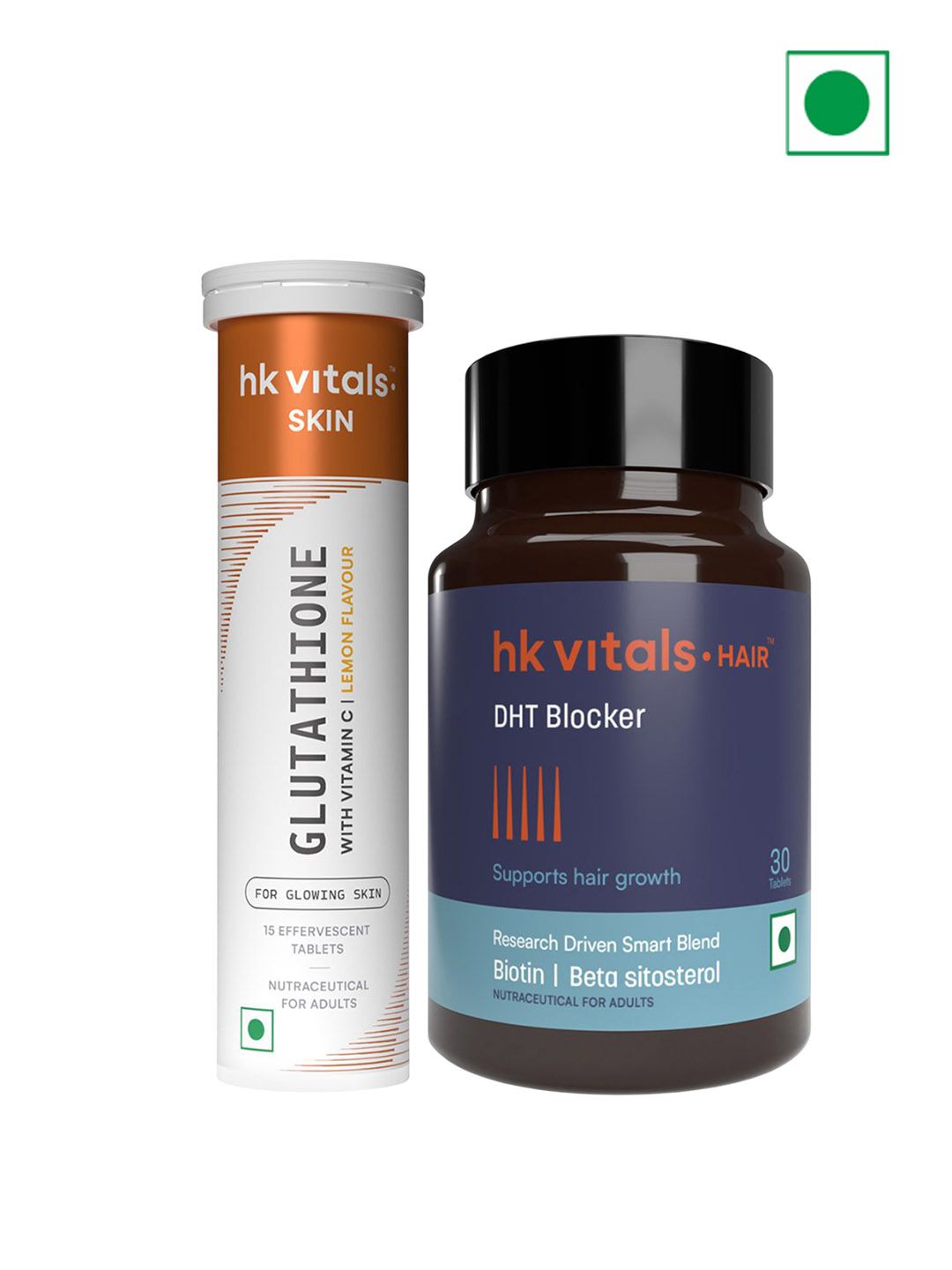 HK VITALS Set Of 2 Glutathione Tablets- 15 Tabs -Lemon & DHT Blocker Tablet - 30 Tabs-picture-15
