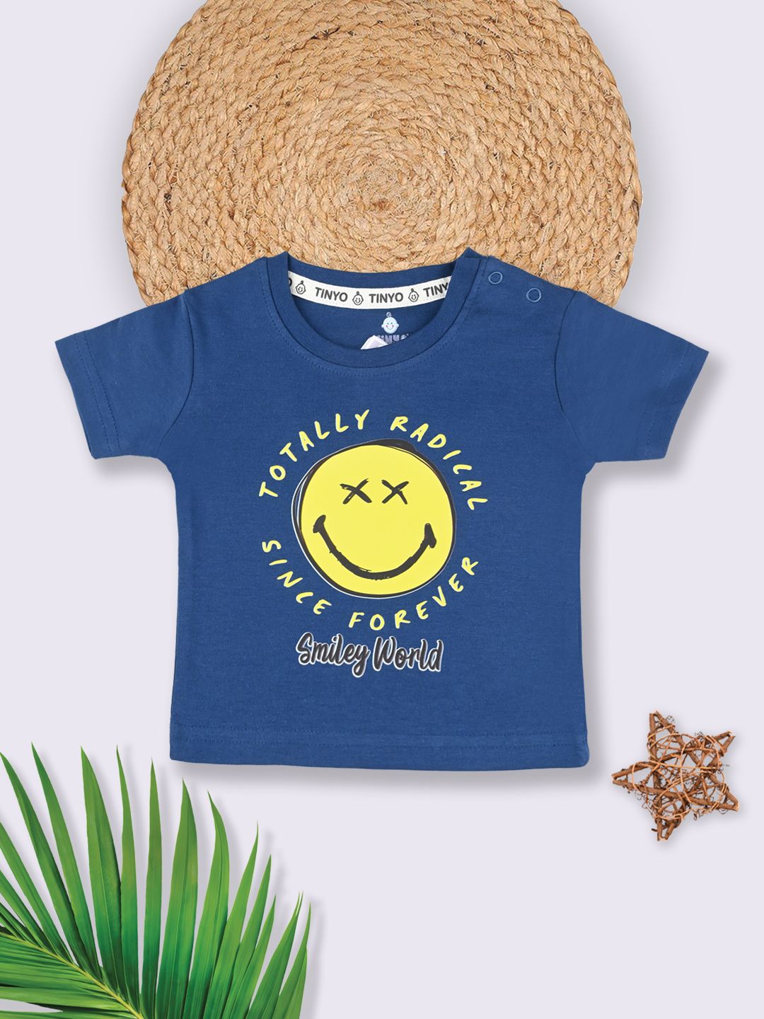 YK X Tinyo Infant Boys Smiley Printed Pure Cotton T-shirt-picture-17
