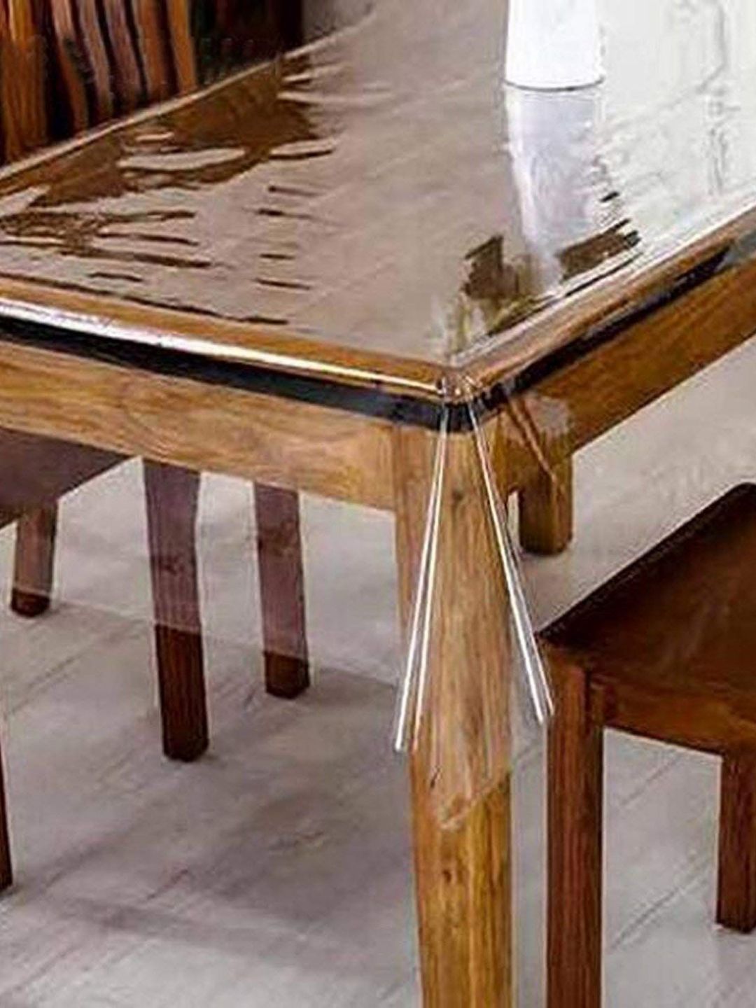 Star Weaves Transparent Waterproof 8-Seater Table Cover