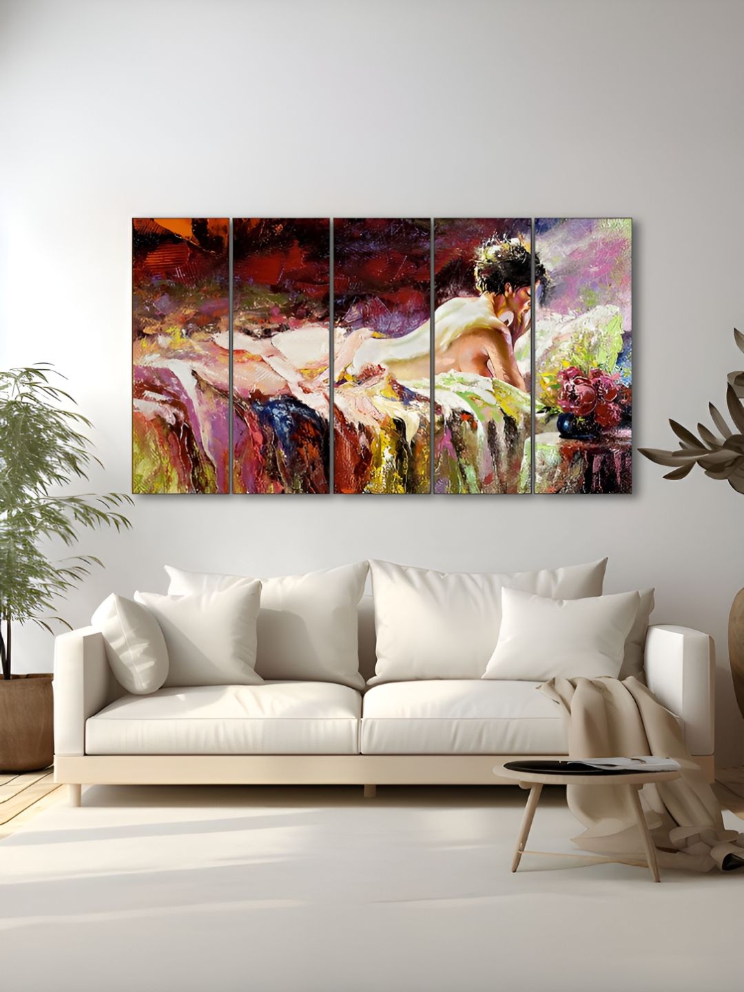 The Castle Decor Green & Brown 5 Piece Wood Other Wall Paintings-picture-17