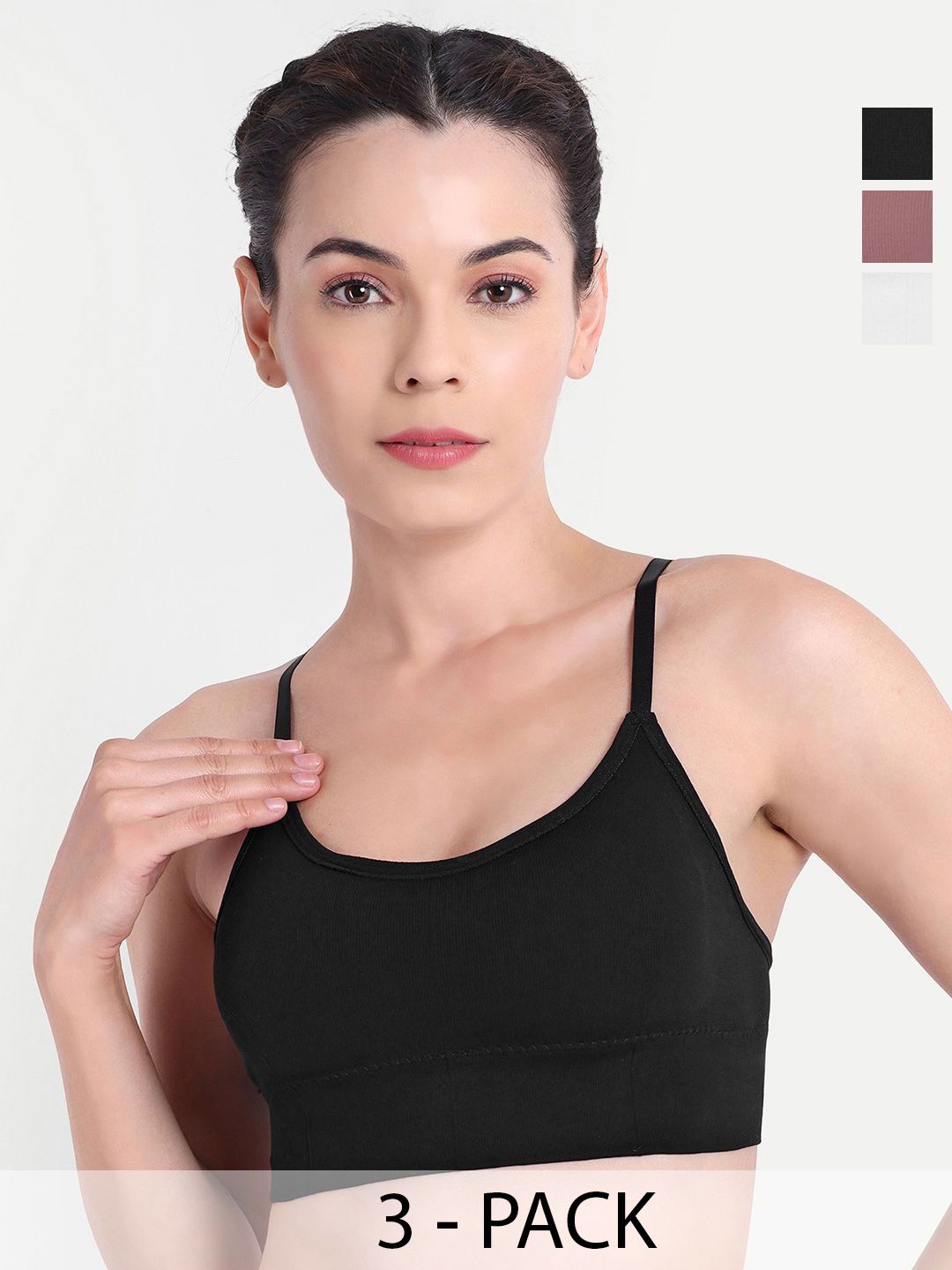 Trulymart Pack Of 3 Full Coverage Lightly Padded Non-Wired Bra-picture-28