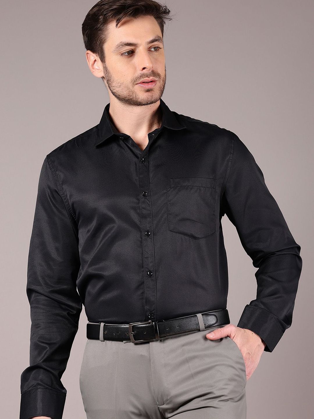V-Mart Men Solid Spread Collar Formal Shirt-picture-36