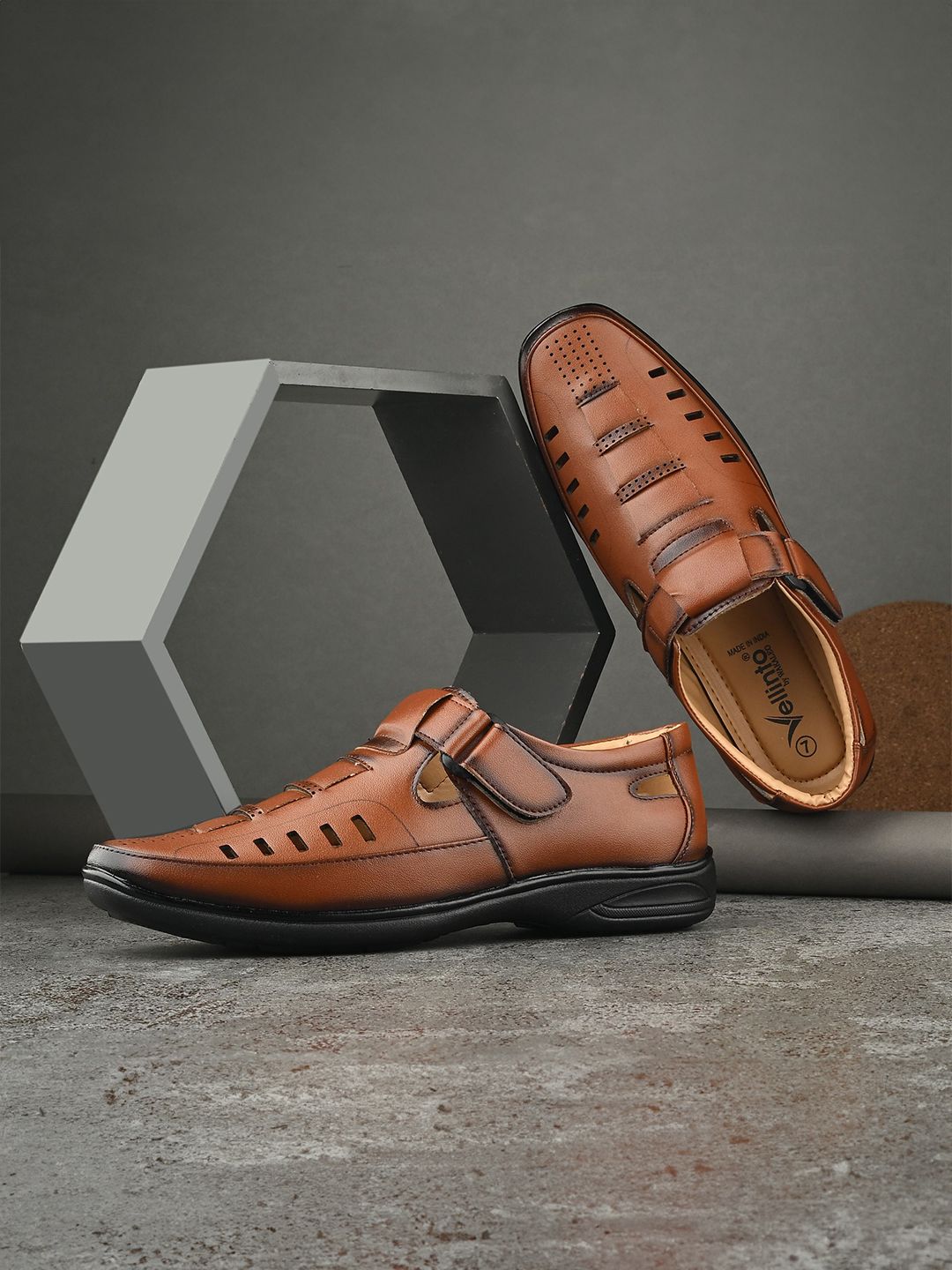 Vellinto Men Ethnic Comfort Sandals-picture-36