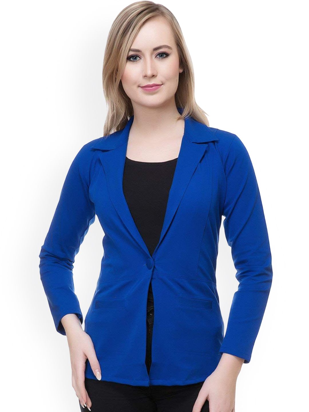 Moda Rapido Cotton Notched Lapel Collar Single-Breasted Blazer-picture-24