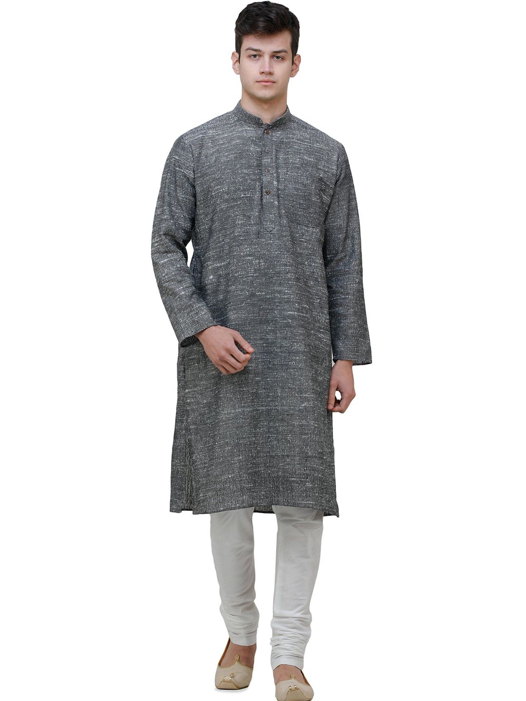 Exotic India Men Pure Cotton Kurta with Pyjamas &-picture-27