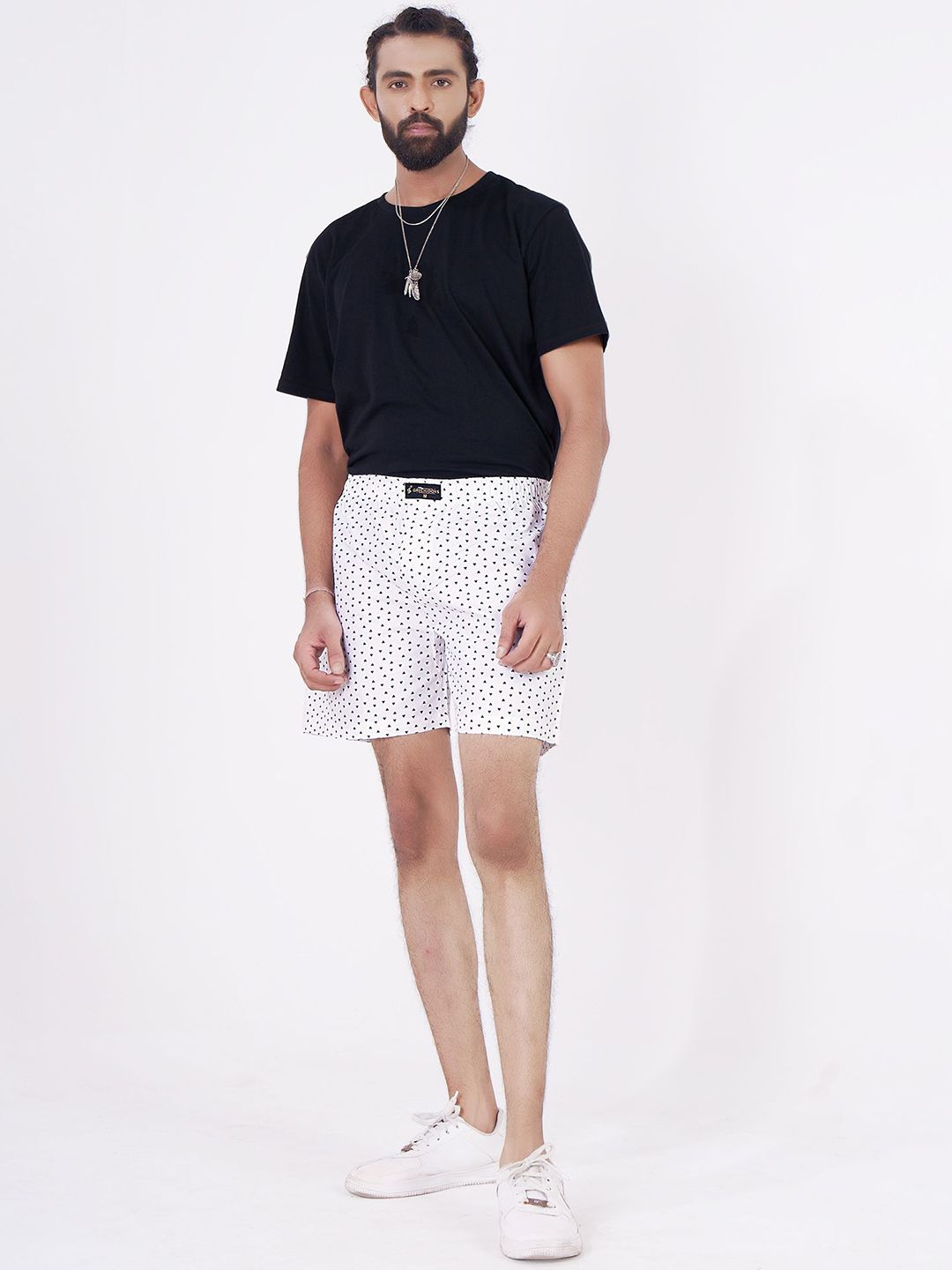 SZN Men Geometric Printed High-Rise Relaxed Fit Casual Shorts-picture-33