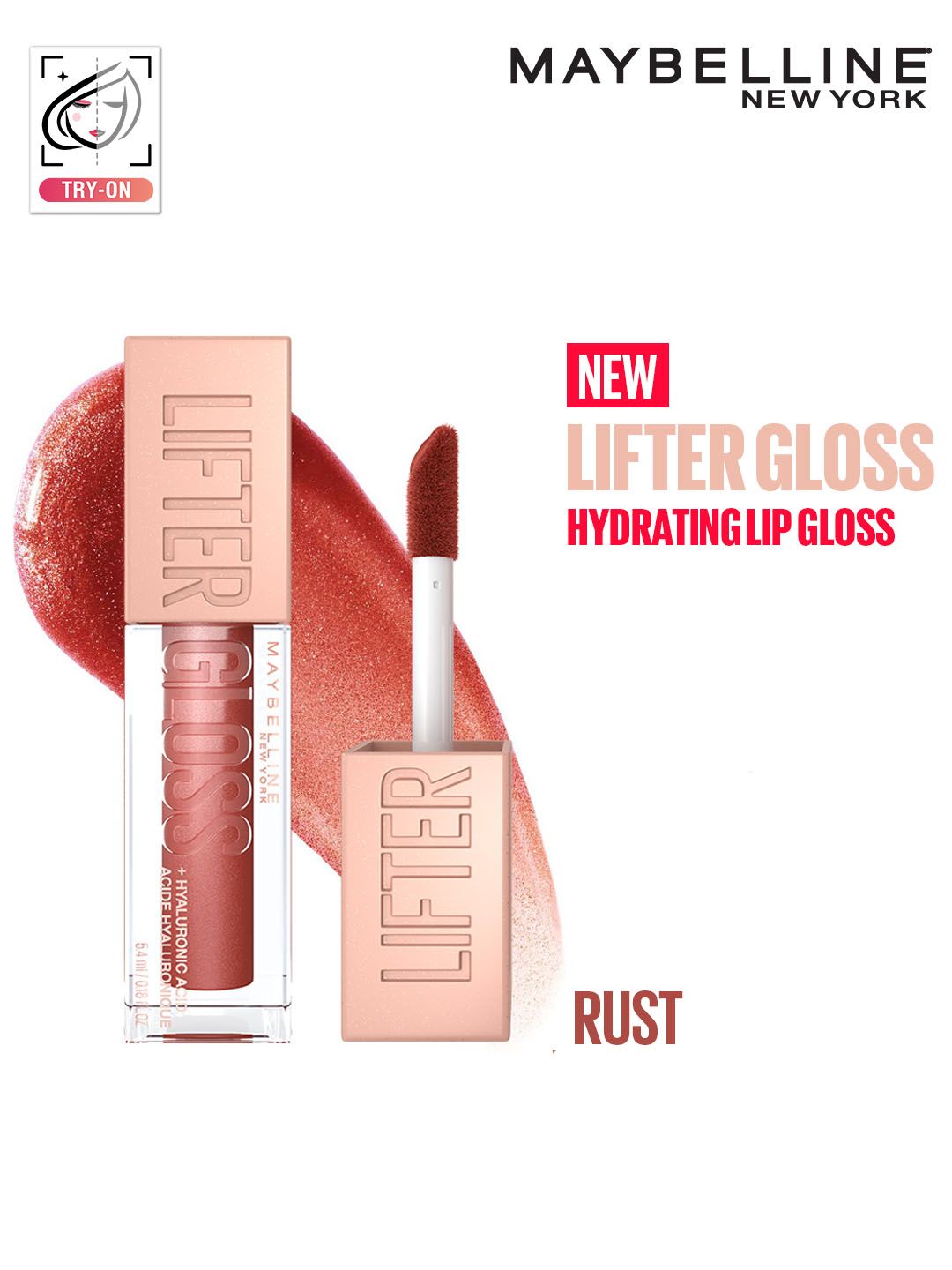 Maybelline New York Lifter Hydrating Lip Gloss 5.4ml - Rust