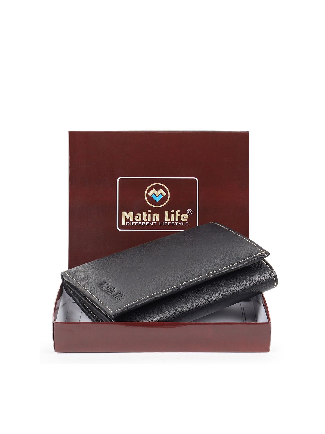MATIN LIFE Men Leather Three Fold Wallet-image-29