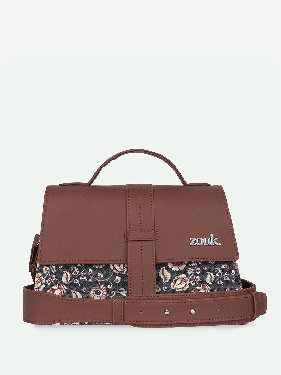 ZOUK Kriti Sanon - Chittoor Blue Kalamkari Iconic Evening Structured Satchel-picture-24