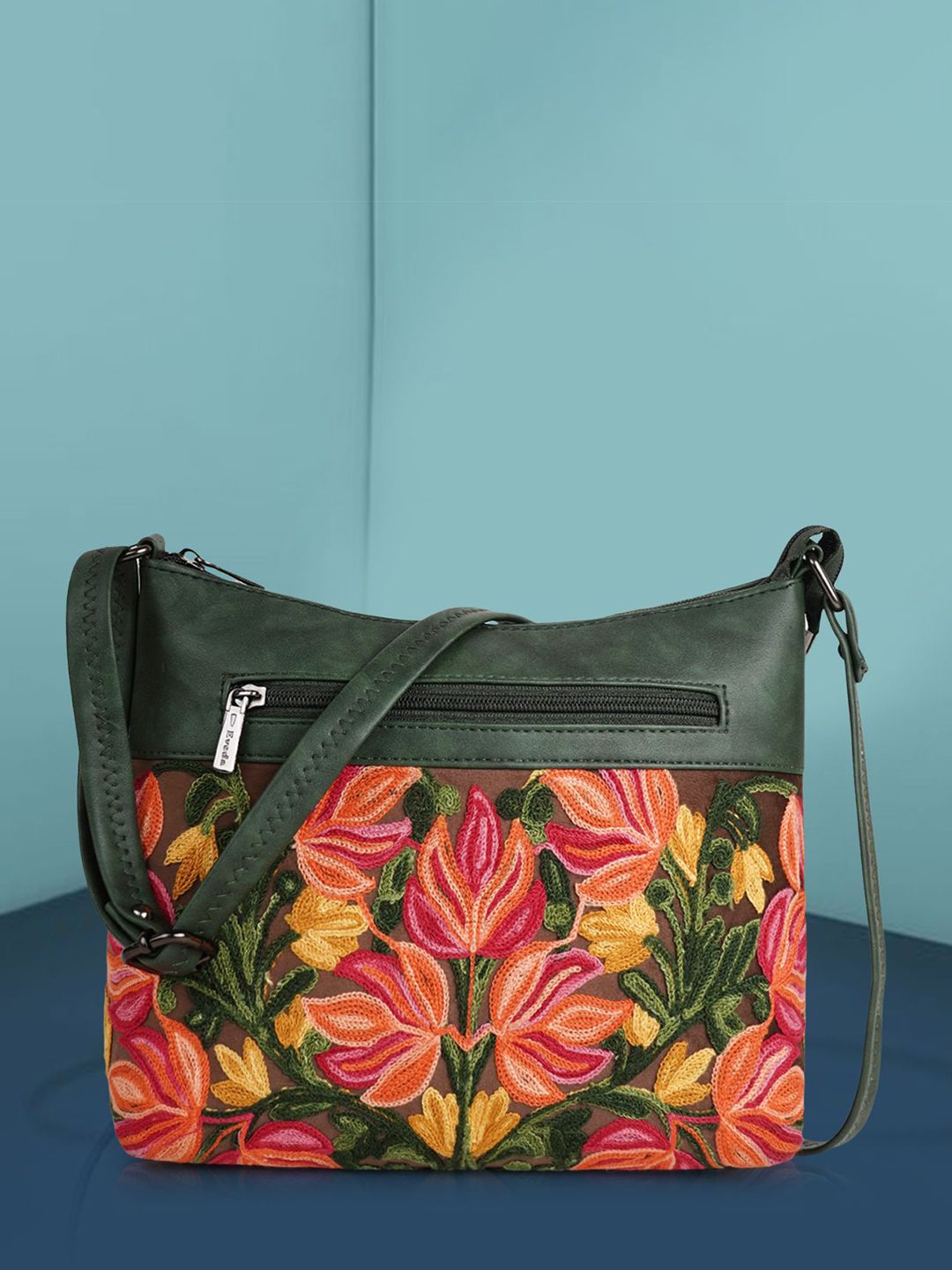 EVEDA Women Floral Printed Structured Sling Bag-picture-13
