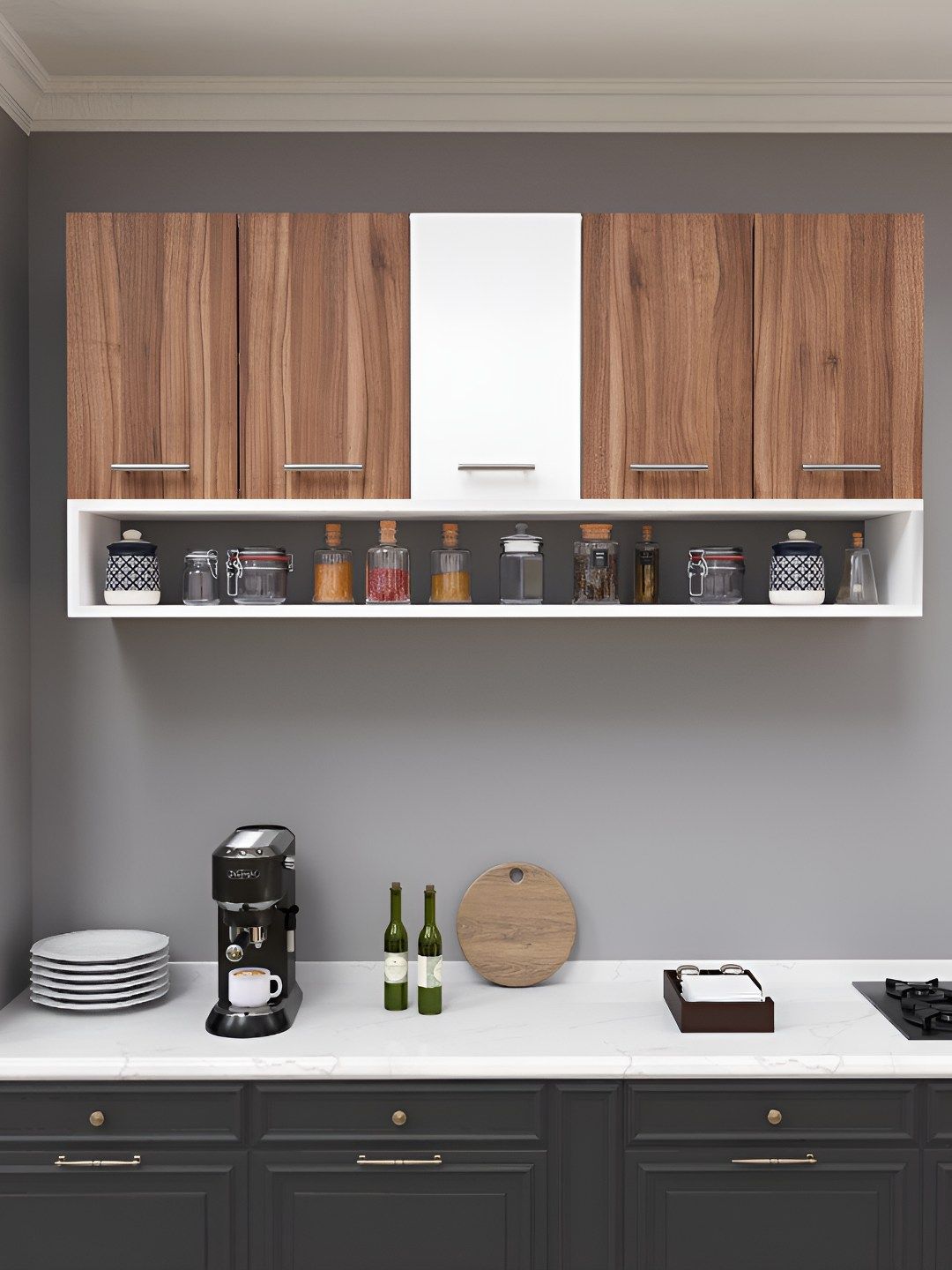 SPYDER CRAFT White & Brown Multipurpose Storage Cabinet