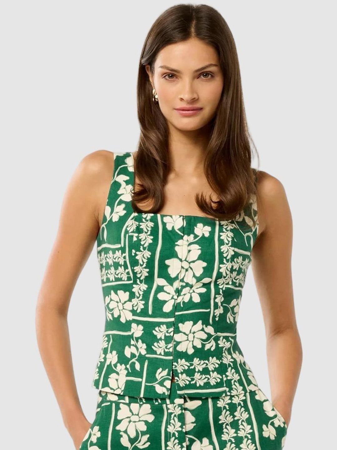 Forever New Printed Square Neck Waistcoat-picture-24