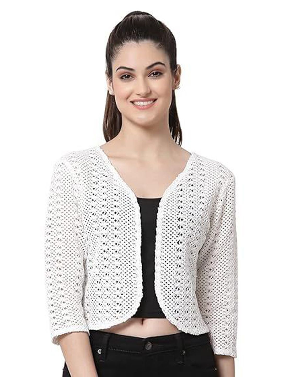 NATURE CRAFT Women Crop Shrug-picture-31