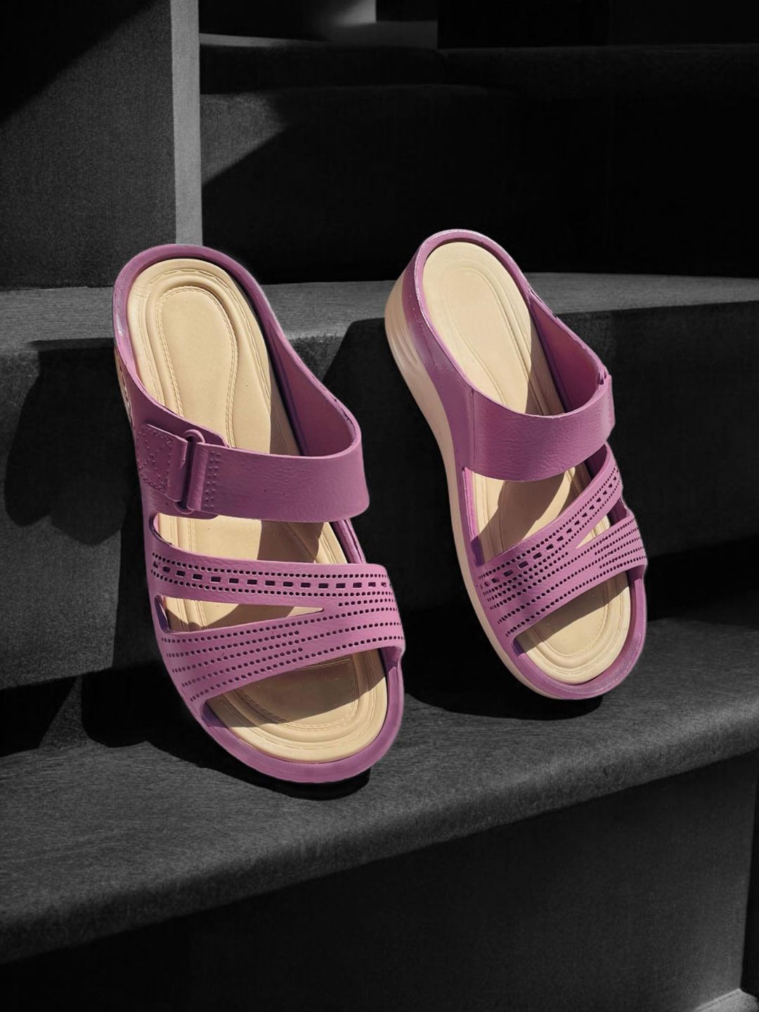 FABBMATE Girls SolidOpen Toe Flats-picture-31