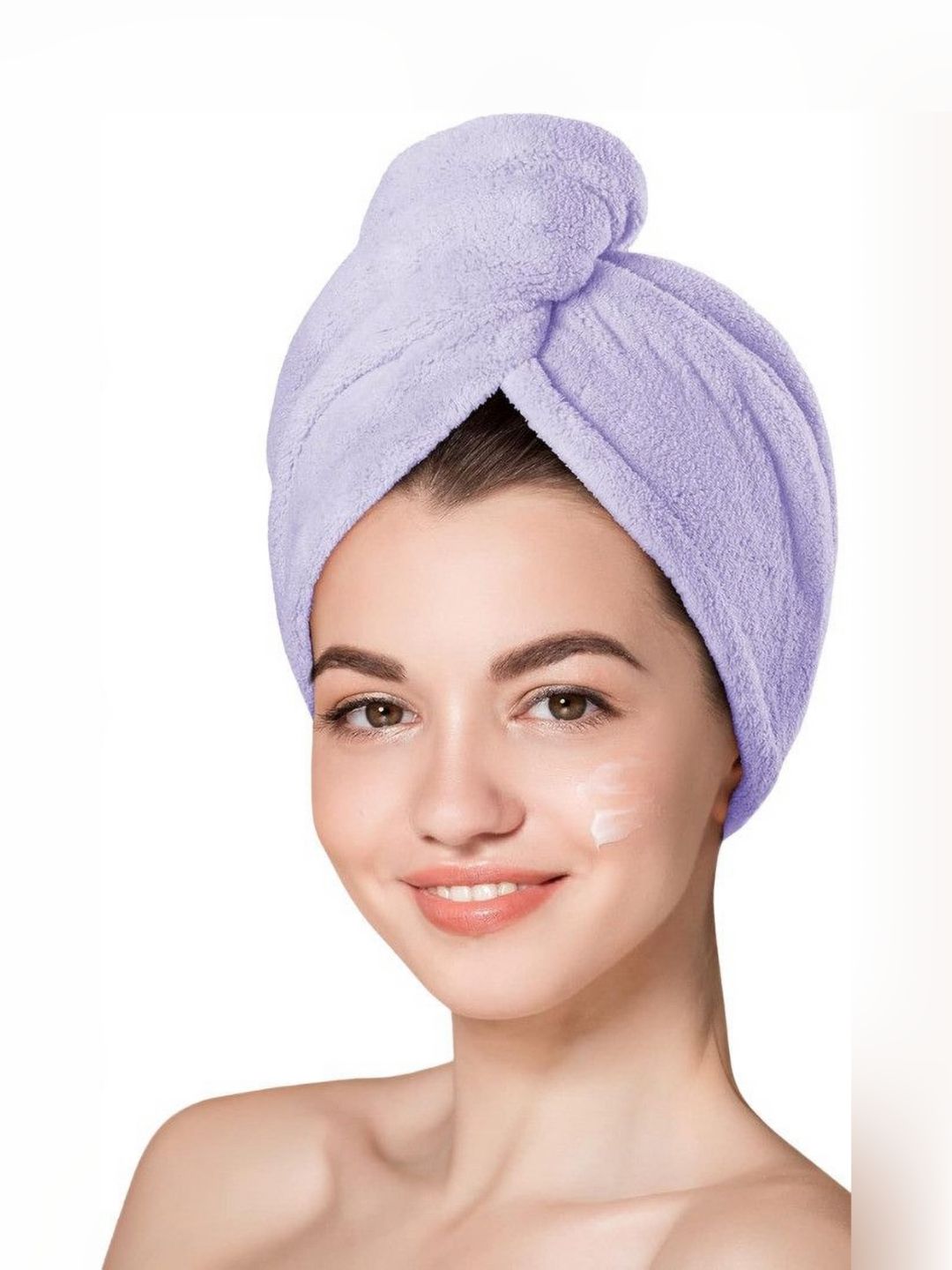 Fezora Purple Cotton 500 GSM Hair Towel-image-12