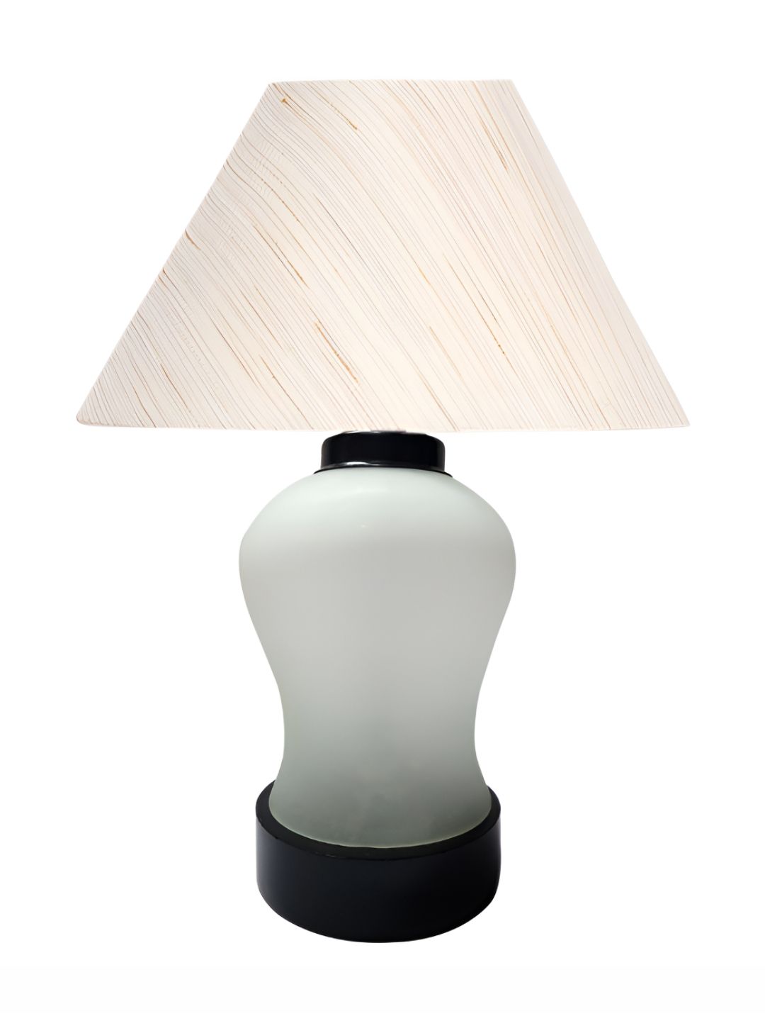 Aura Off White Wooden & Mosaic Glass Traditional Frusturical Shaped Table Lamp-picture-35