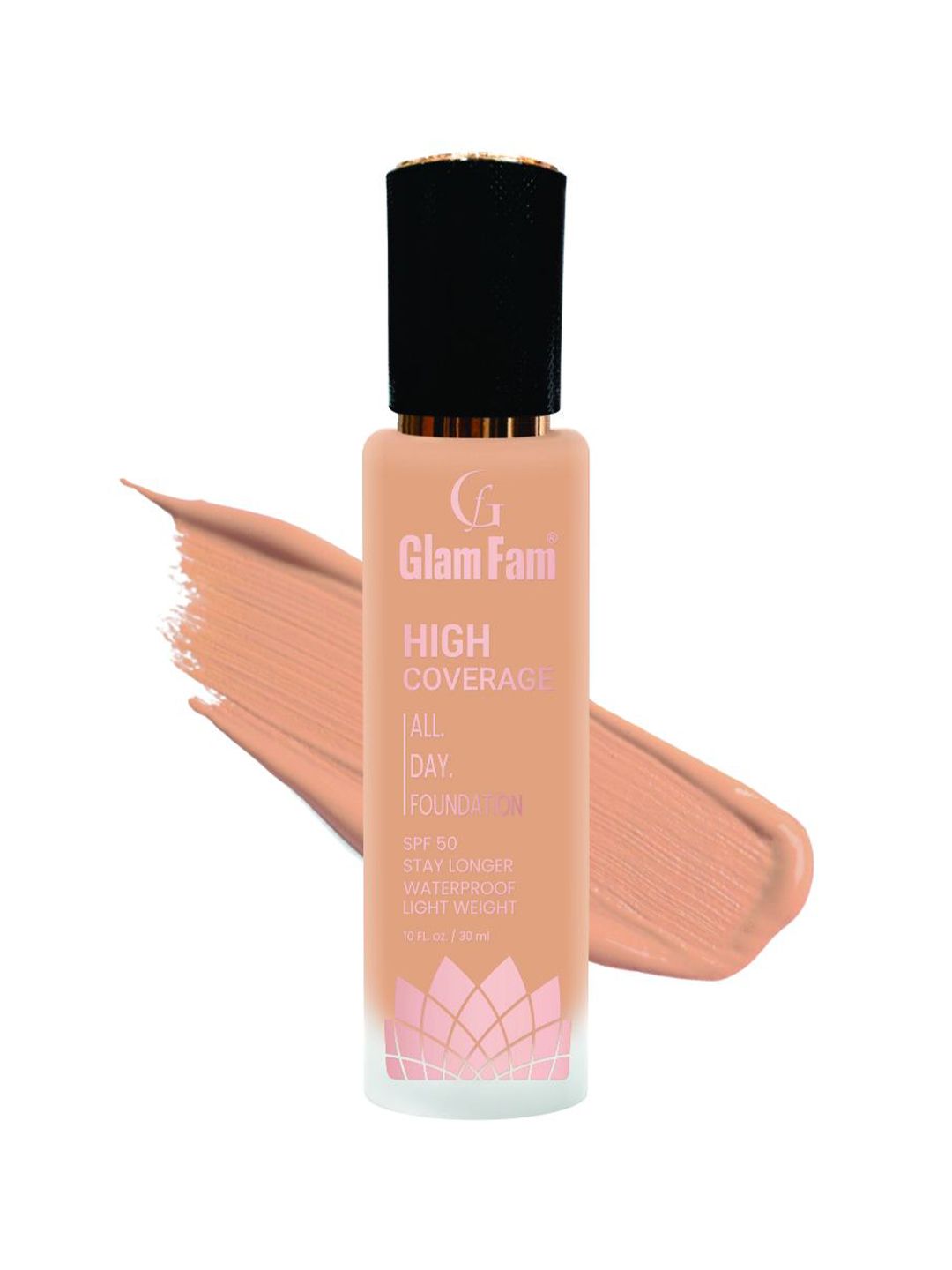 GlamFam High Coverage Waterproof Foundation- 30 ml- Buff 05-image-25