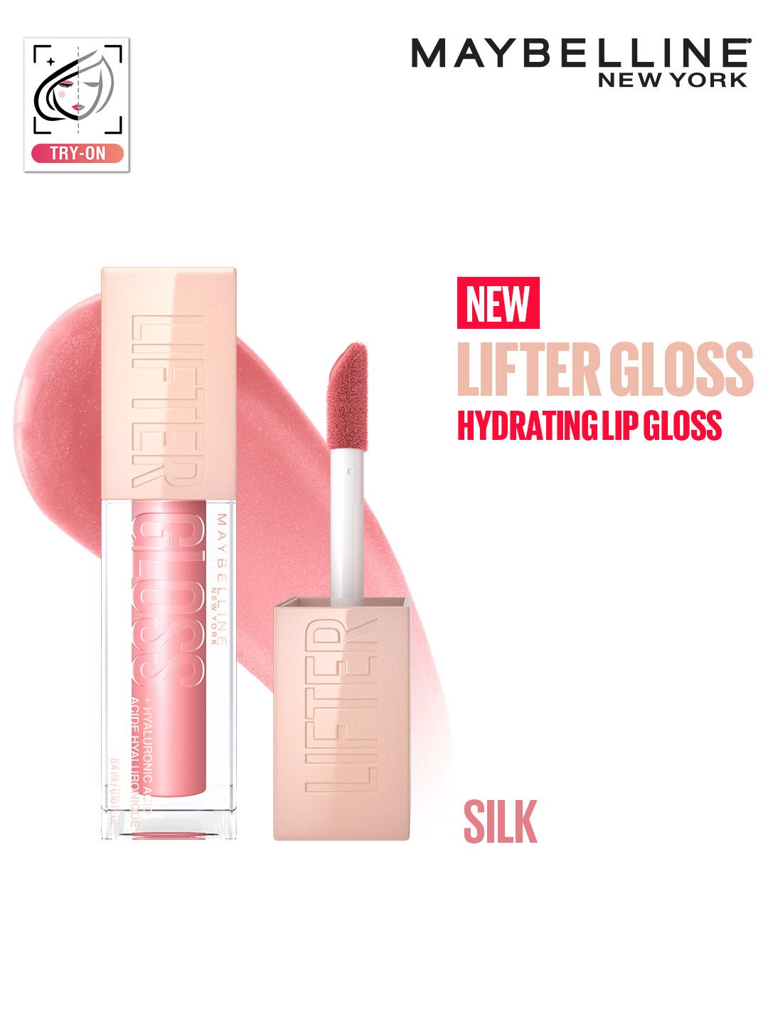 Maybelline New York Lifter Hydrating Lip Gloss 5.4ml - Silk