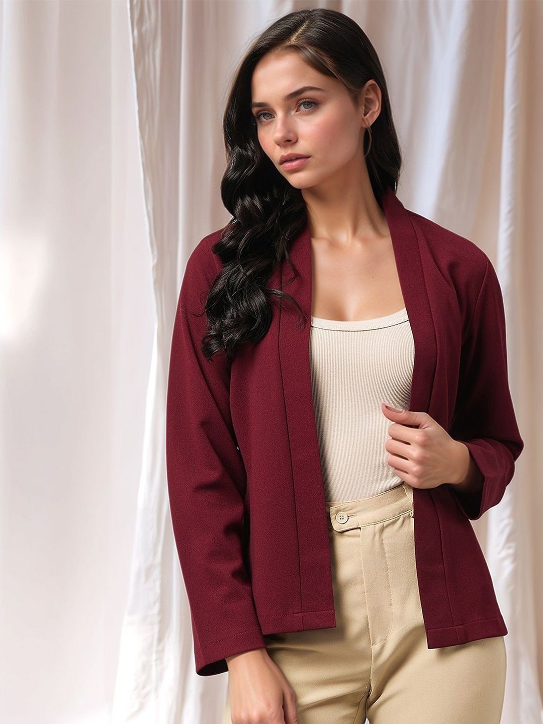 RARE V-Neck Open Front Shrug-picture-10