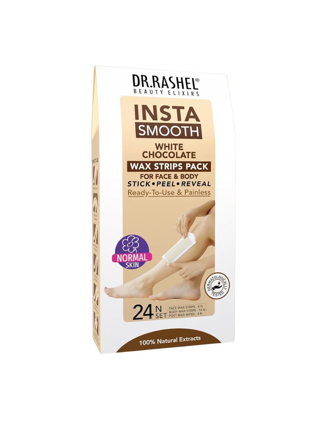 DR.RASHEL Insta Smooth White Chocolate Wax Strips- 24 Strips-image-47