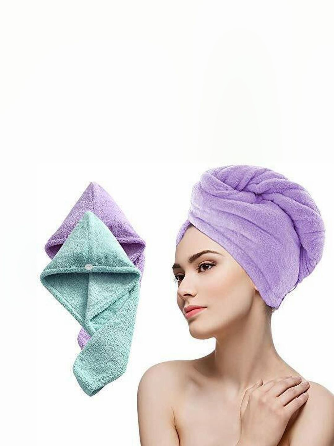 Fezora Purple & Mustard 2 Pieces Cotton 500 GSM Bath Towel-picture-11