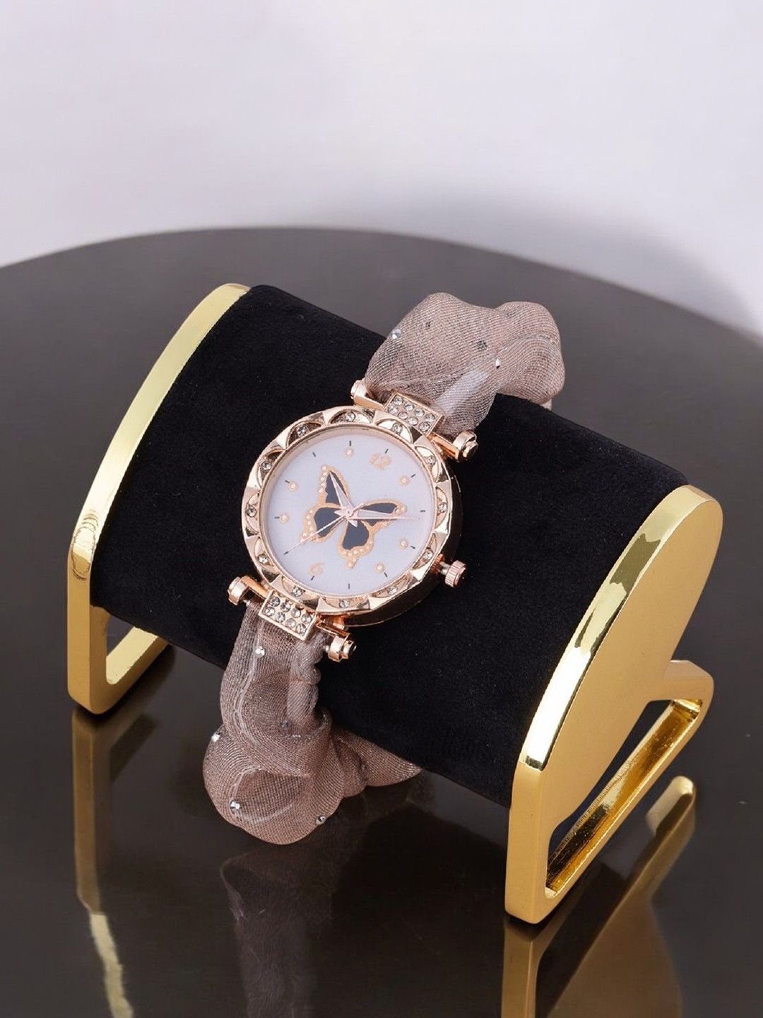 SZN Women Dial & Scrunchies strap Analogue Watch Zudi Brown-picture-38