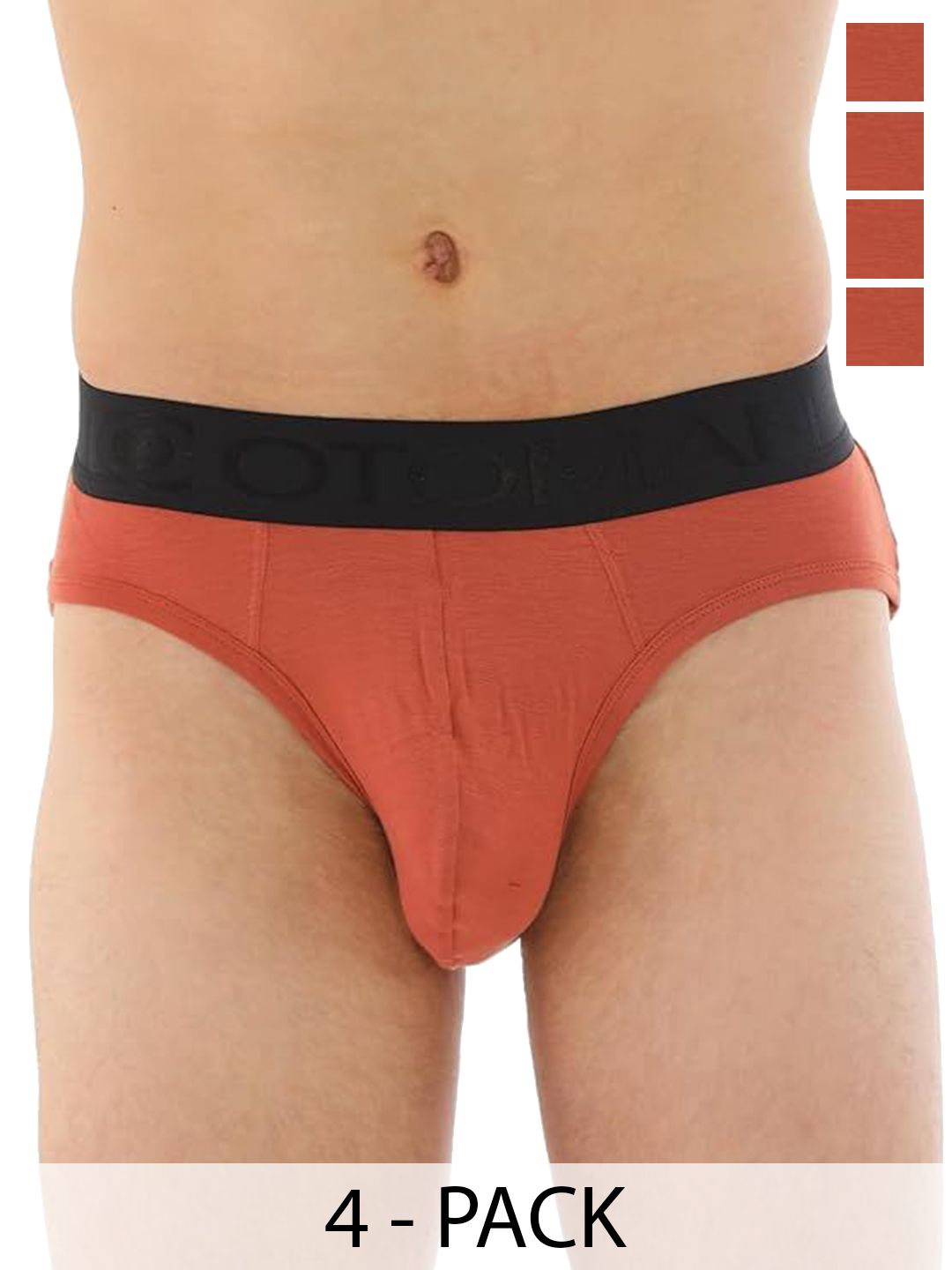 OTOMAN Pack Of 3 Mid Rise Basic Briefs 4-SOLID-BRIEF-ORANGE-S-image-27