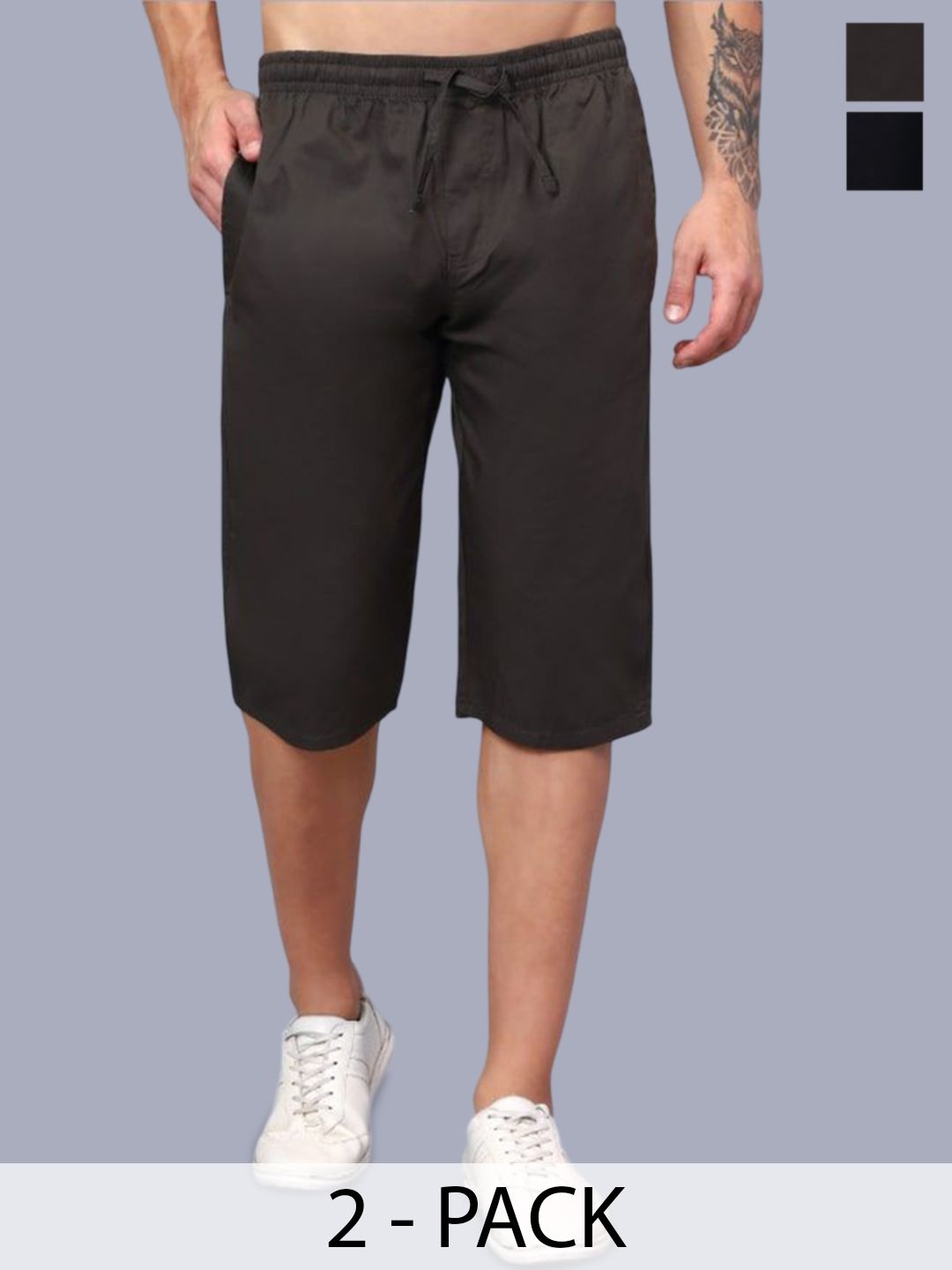 HAUWER Men Regular Fit Mid-Rise Cotton Shorts-picture-40