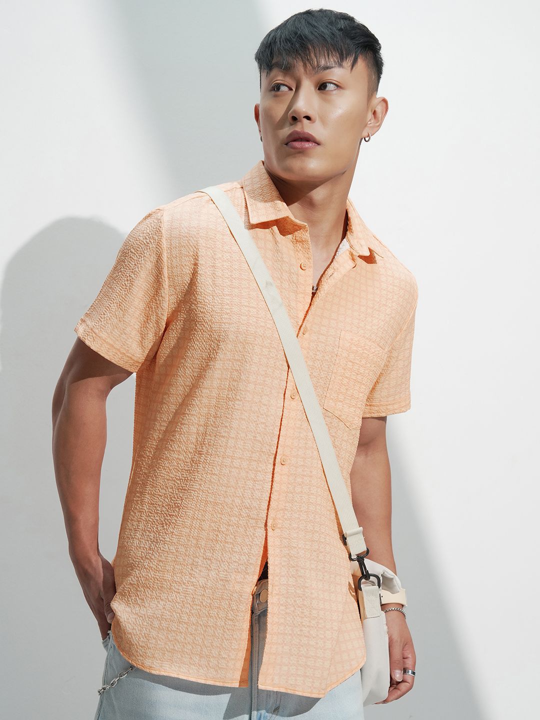 HIGHLANDER Men Comfort Textured Casual Shirt-picture-54