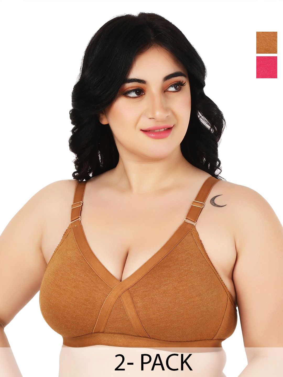 Designer Bugs Women Pack of 2 Seamless Full Coverage Bra-picture-29