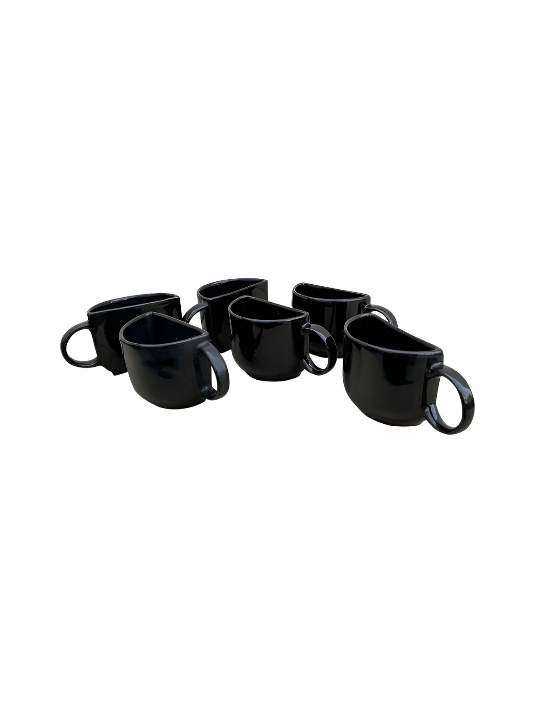 Divy Aarambh Stories Black 6 Pieces Solid Ceramic Glossy Cups And Mugs-image-16