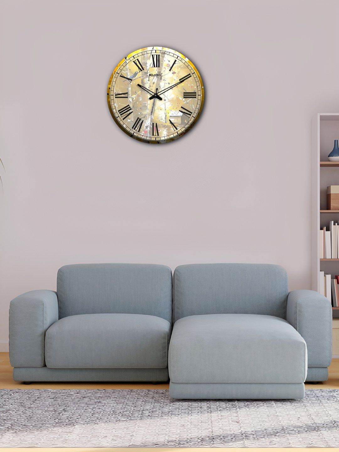 OLIVE TREE Orange & Black Printed Analogue Contemporary Wooden Wall Clock-image-13