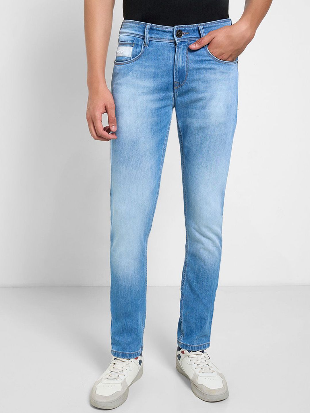 SF JEANS by Pantaloons Men Straight Fit Mid-Rise Heavy Fade Non Stretchable Jeans-picture-28