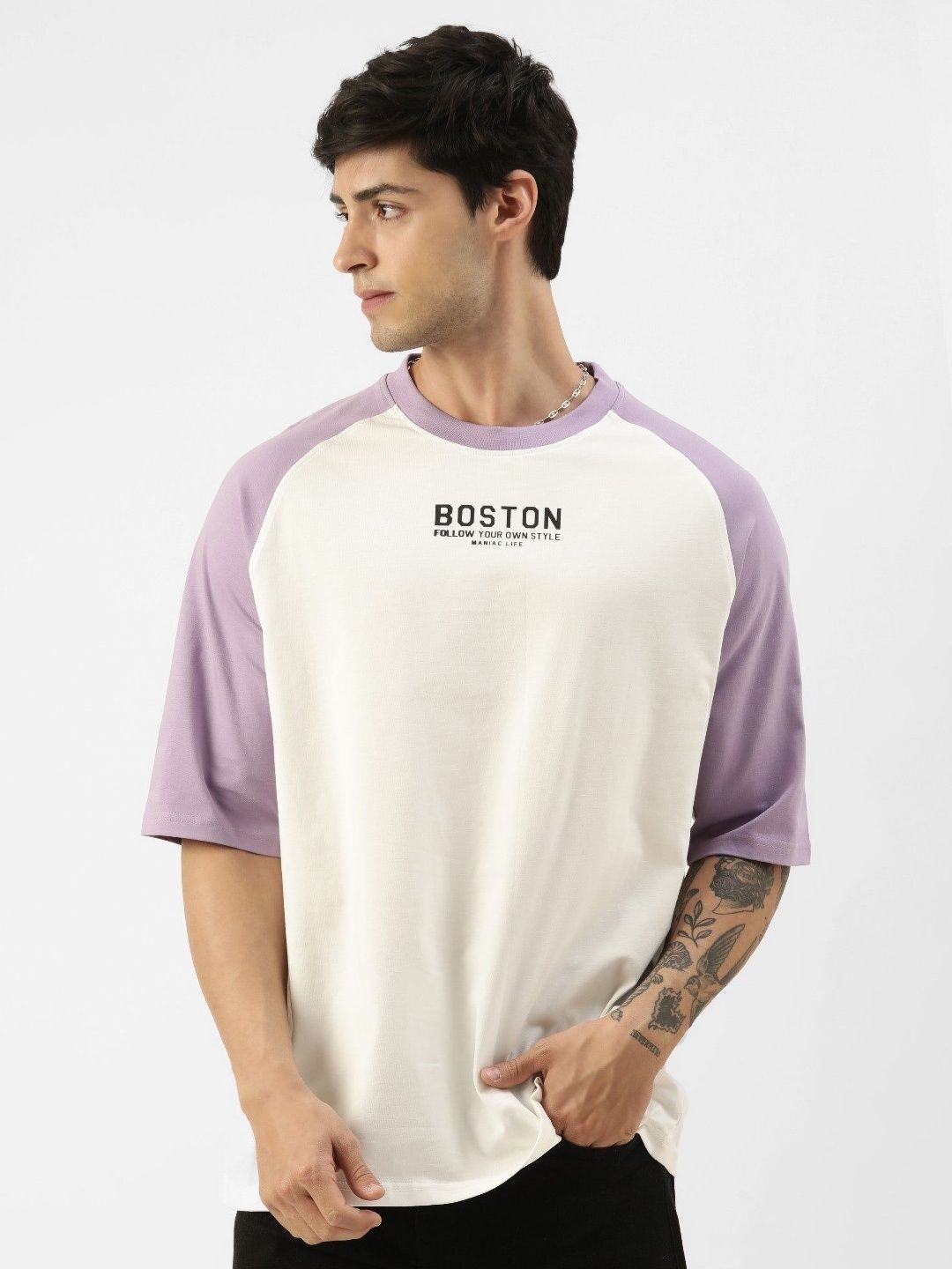 Maniac Men Colourblocked T-shirt-picture-14