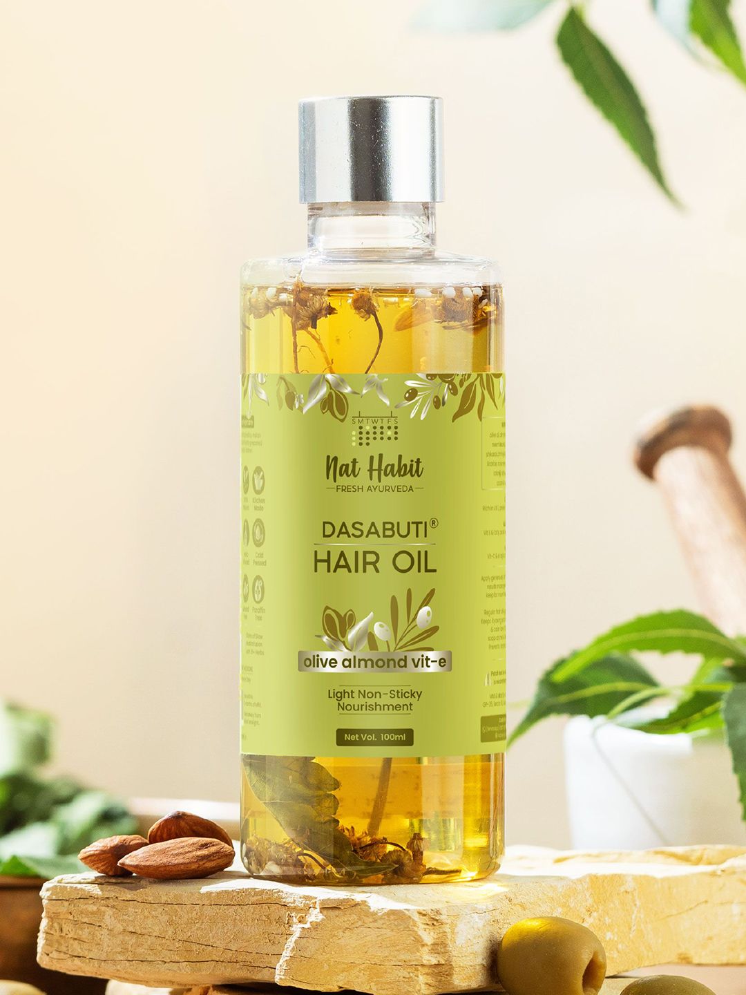 Nat Habit Dasabuti Hair Oil With Vitamin E - 100 ml-picture-42